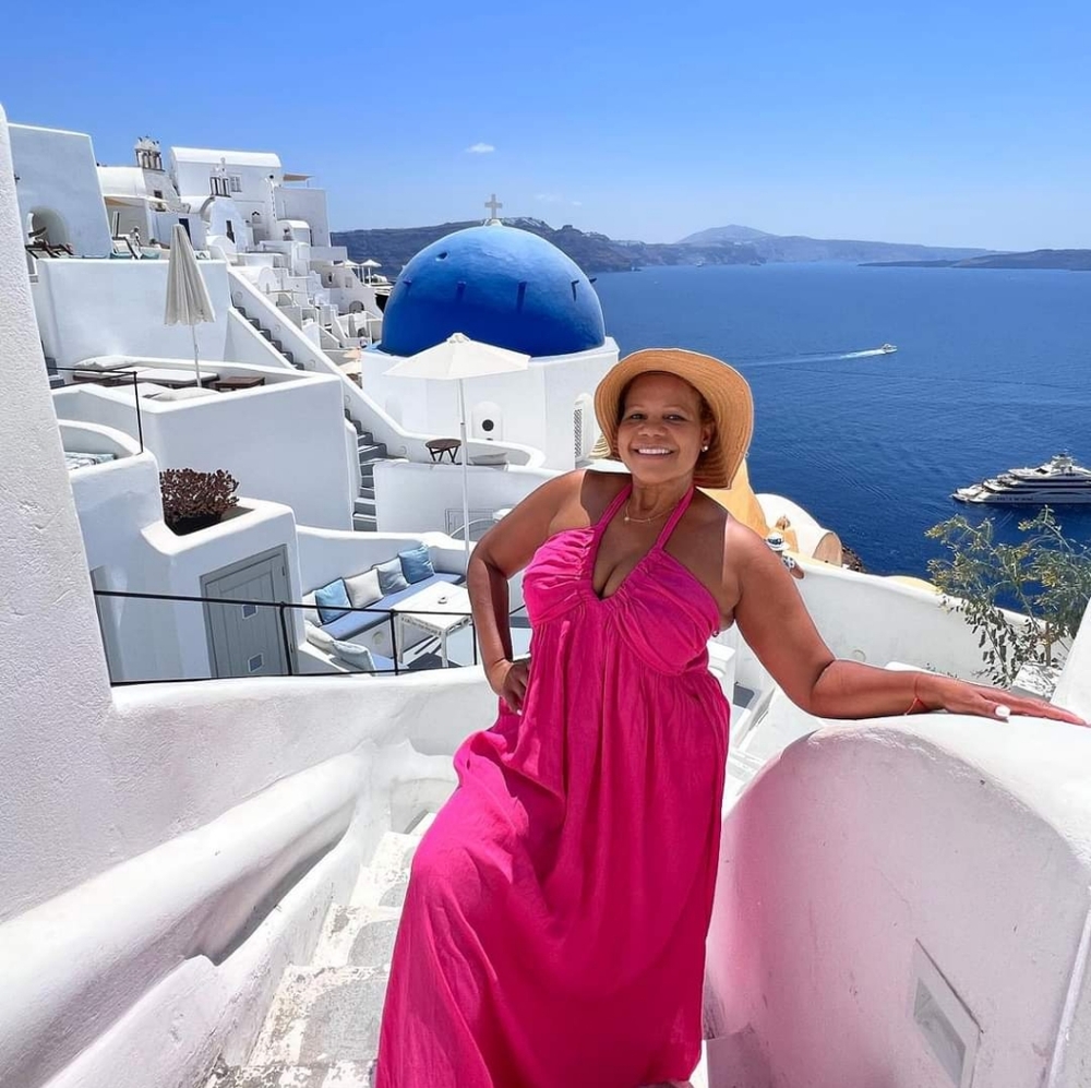 Hot pink maxi dress stretch back halter top